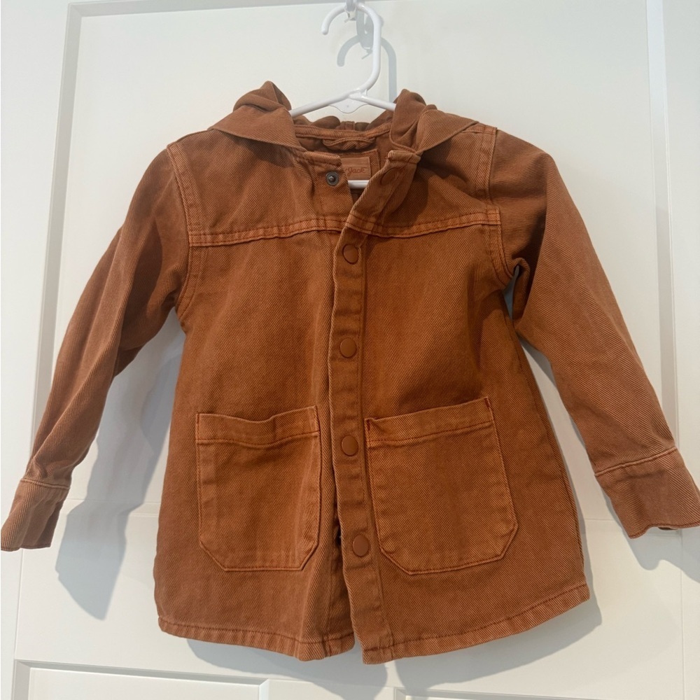 Cat & Jack Kids Hooded Jean Jacket in Rust 3T